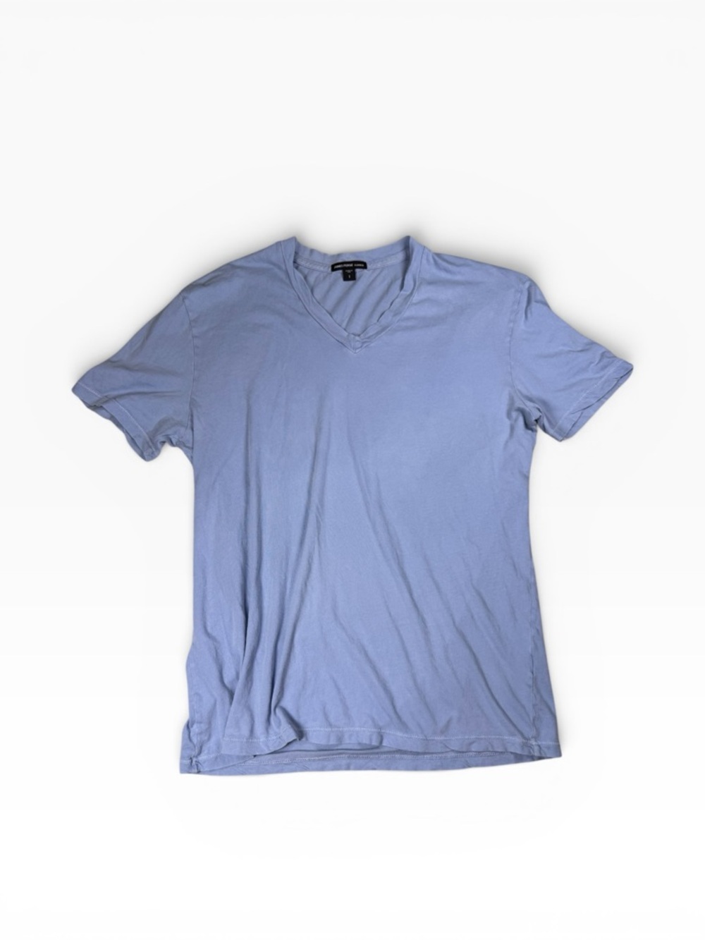 James Perse Light Periwinkle Blue V-Neck Tee Size 1